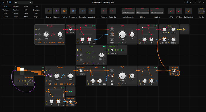 הגריד של Bitwig Studio