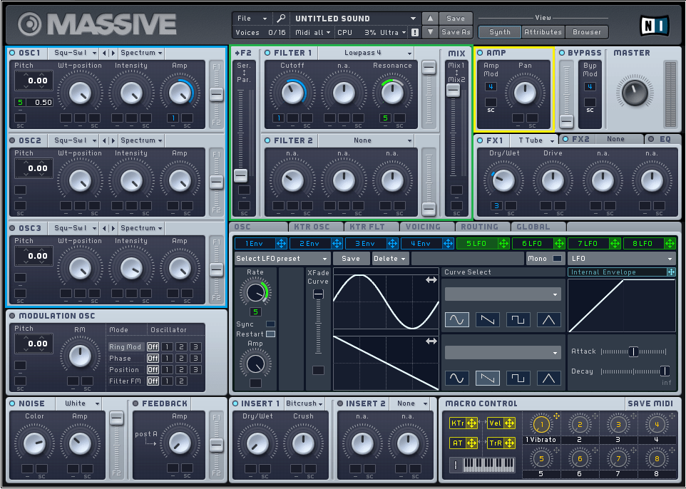 מאסיב (Native Instruments Massive) – מדריך למתחילים