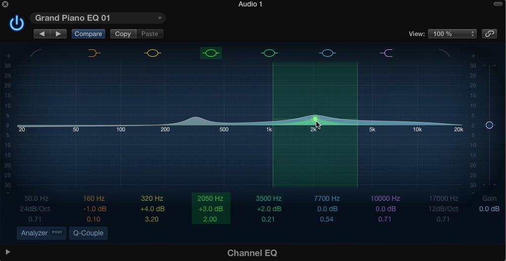 Logic Pro Channel EQ - מכללת BPM